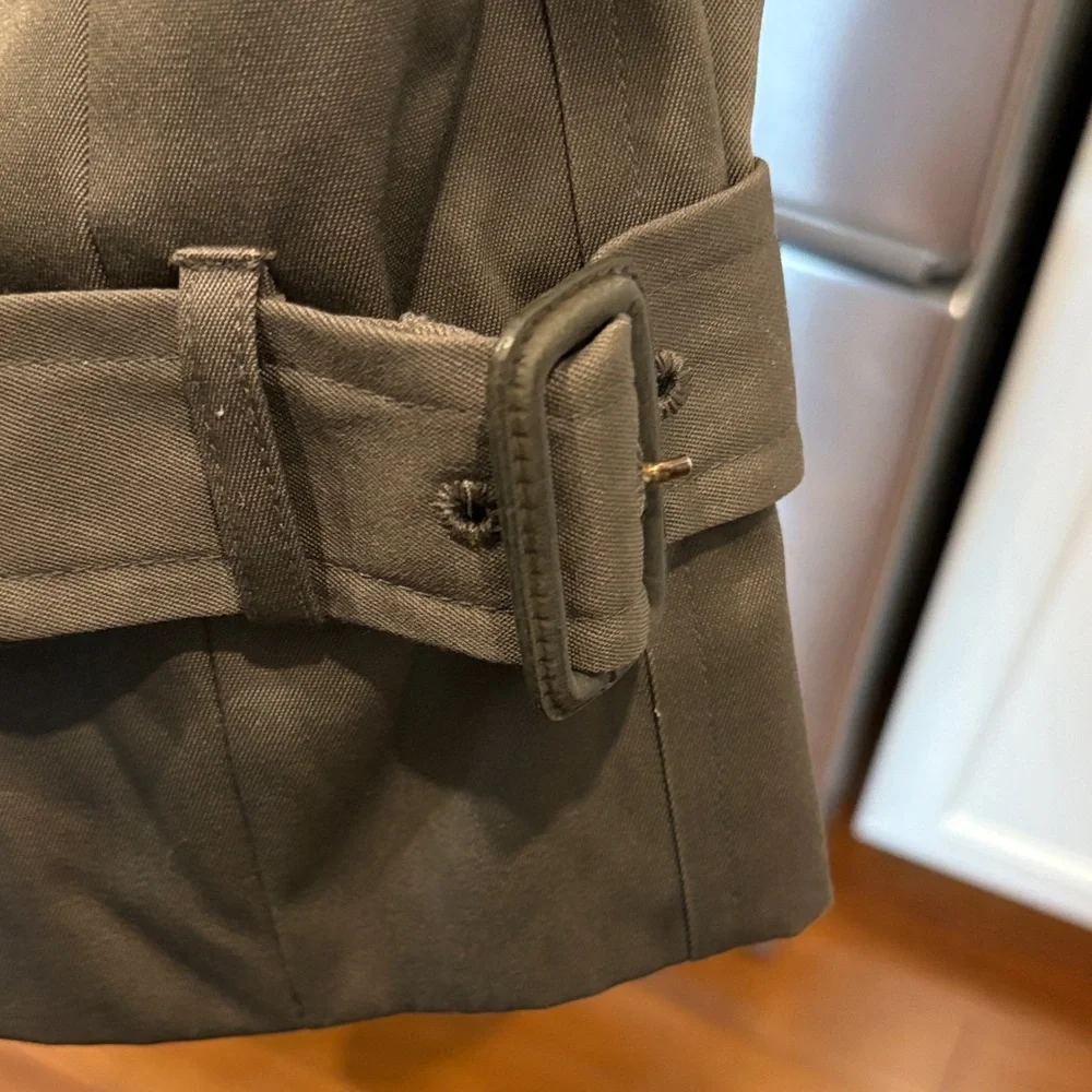 Men’s London Fog Dark Green Khaki Trench Coat w/removable lining brand new - Picture 10 of 11